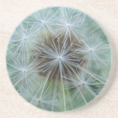 白いタンポポ模様 コースター (正面)