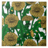 白いタンポポ タイル (正面)