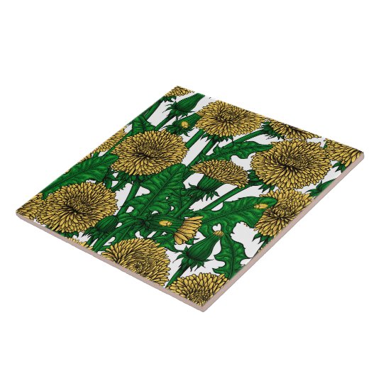 白いタンポポ タイル (側面)