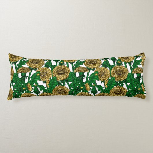 白いタンポポ ボディピロー (正面)