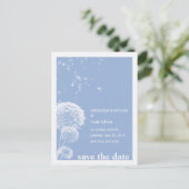 白いタンポポ – 日付カードを保存 案内ポストカード (スタンド正面)