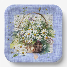 白いダイズのバスケット ペーパープレート