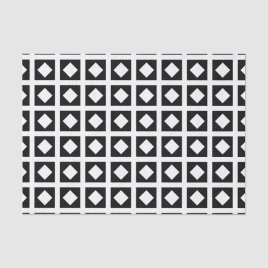 白いダイヤモンドおよび黒い正方形 薄葉紙 (正面)