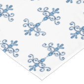 白いダイヤモンドパターンの鮮明な青い鳥 テーブルクロス (アングル)