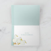 白いダックのドットサンキューカード サンキューカード (内部)