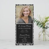 白いダマスク織の葬儀のプログラムか死亡記事 プログラム (スタンド正面)