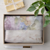 白いダリアに紫と青のアクセント 薄葉紙 (ギフト)