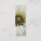 白いダリアの花をクローズアップ スキニー名刺 (裏面)