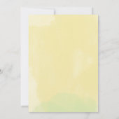 白いダリアの黄色の花束の結婚式のスクリプト 招待状 (裏面)