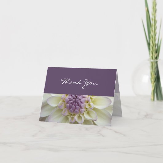 白いダリア • サンキューカード (正面)