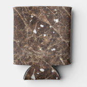 白いダークブラウンの大理石 缶クーラー (正面)