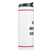 白いダートドリンクのコーヒースリープ決して赤いコテ タンブラー (回転左)