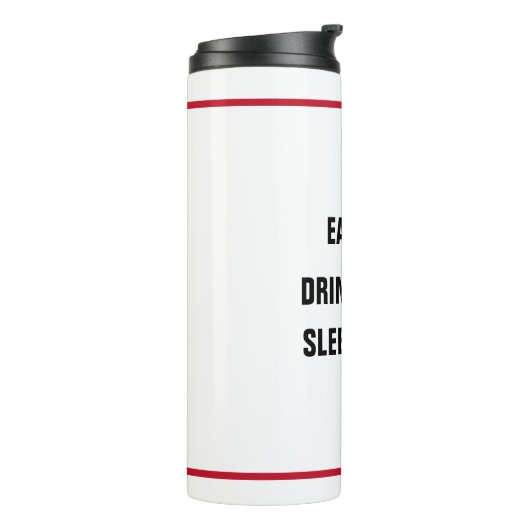 白いダートドリンクのコーヒースリープ決して赤いコテ タンブラー (回転左)