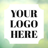 白いチケット スクエア型 ビジネス ロゴ ウィンドウサイン (シート3)