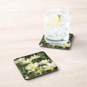 白いチューリップのフィールド写真 コースター (右側)