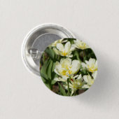 白いチューリップのフィールド写真 缶バッジ (正面&裏面)