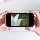 白いチューリップの花 イースター ディナー 招待状