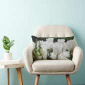 白いチューリップガーデン ランバークッション (椅子)