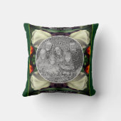 白いチューリップパーソナライズされたの花自分の写真を追加 クッション (裏面)