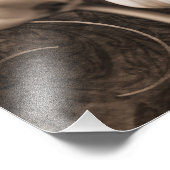 白いチューリップフラワーセピアブラック背景フローラ フォトプリント            (角)