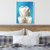 白いチューリップ花 キャンバスプリント (インサイチュ (寝室))