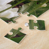 白いチューリップ花 ジグソーパズル (側面)