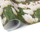 白いチューリップ花 ラッピングペーパー (ロールコーナー)