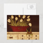 白いチューリップ ポストカード (正面/裏面)