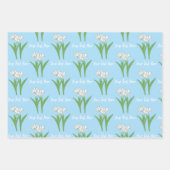 白いチューリップ ラッピングペーパーシート (正面3)