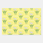 白いチューリップ ラッピングペーパーシート (正面2)