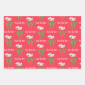 白いチューリップ ラッピングペーパーシート (正面)