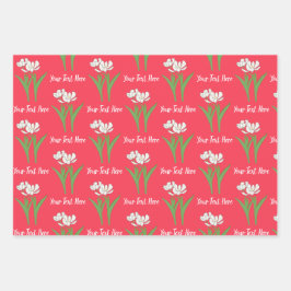 白いチューリップ ラッピングペーパーシート