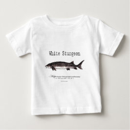 白いチョウザメは項目にタイトルを付けました ベビーTシャツ