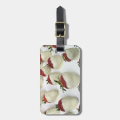 白いチョコレートで浸るいちご ラゲッジタグ (正面縦)