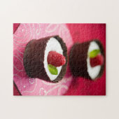 白いチョコレート・ムースのデザート ジグソーパズル (横)