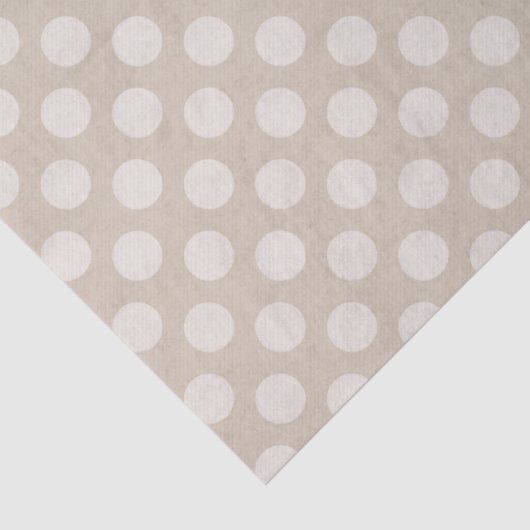 白いチョークの水玉模様のプリントのティッシュペーパー 薄葉紙 (詳細)