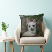白いチワワ クッション (椅子)