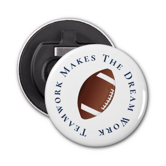 白いチームワークで夢を作る 栓抜き (正面)