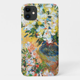 白いツツジがポットのクロード·モネの花アート iPhone 11 ケース