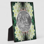 白いツツツジの花あなたの写真を追加 フォトプラーク (側面)