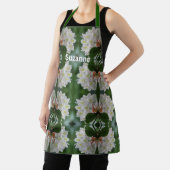 白いツツツジの雨粒のパーソナライズされた花 エプロン (インサイチュ)