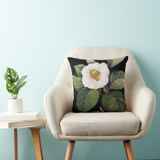 白いツバキ クッション (椅子)