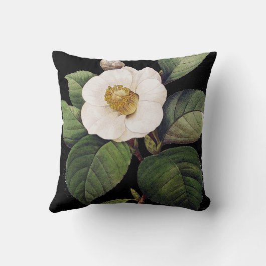白いツバキ クッション (裏面)