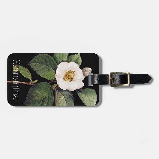 白いツバキ ラゲッジタグ (正面横)