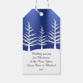 白いツリーのシルエット ギフトタグ (裏面)