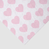 白いティッシュペーパーで淡いピンクのハート 薄葉紙 (詳細)