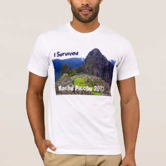 白いティー"私は生き延びましたMachu Picchu 2012年"を Tシャツ