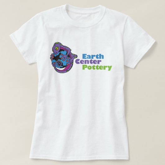 白いティー Tシャツ (デザイン正面)