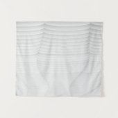 白いテクスチャの壁 タペストリー (正面(横))