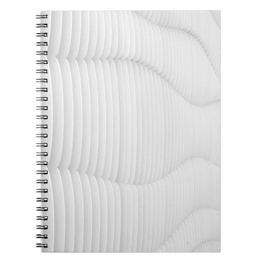 白いテクスチャの壁 ノートブック (正面)